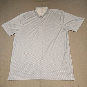 Greg Norman Men's Blue Patterned Polo Shirt Size‎ XXL